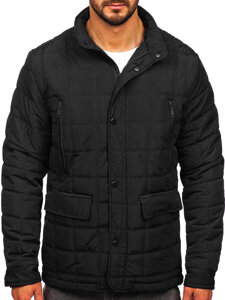 Bolf Herren Gepolsterte Übergangsjacke Schwarz  5M709