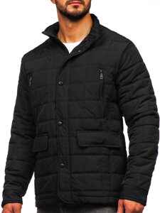 Bolf Herren Gepolsterte Übergangsjacke Schwarz  5M709