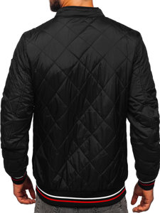 Bolf Herren Gepolsterte Übergangsjacke Schwarz  7150