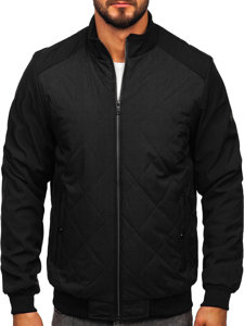 Bolf Herren Gepolsterte Übergangsjacke Schwarz  84M3022