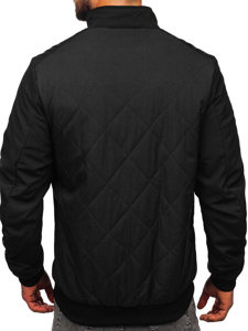 Bolf Herren Gepolsterte Übergangsjacke Schwarz  84M3022