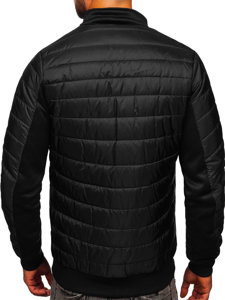 Bolf Herren Gepolsterte Übergangsjacke Schwarz  M10012