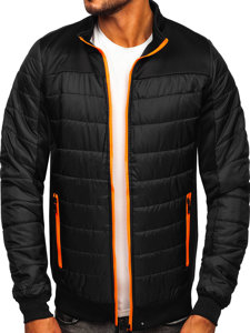 Bolf Herren Gepolsterte Übergangsjacke Schwarz  M10012