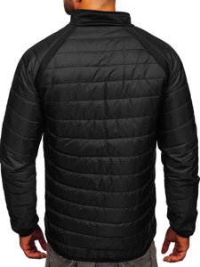 Bolf Herren Gepolsterte Übergangsjacke Schwarz  M10015