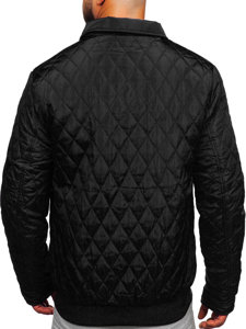 Bolf Herren Gepolsterte Übergangsjacke Schwarz  M13081