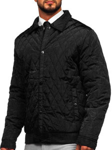 Bolf Herren Gepolsterte Übergangsjacke Schwarz  M13081