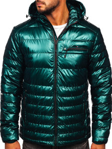 Bolf Herren Gepolsterte Übergangsjacke Sport Jacke Grün  2147