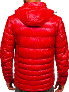 Bolf Herren Gepolsterte Übergangsjacke Sport Jacke Rot  2147