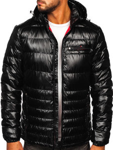 Bolf Herren Gepolsterte Übergangsjacke Sport Jacke Schwarz  2147