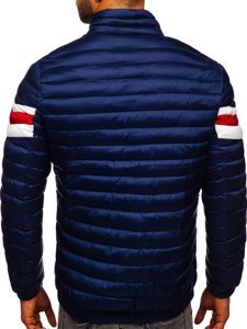 Bolf Herren Gepolsterte Übergangsjacke Sportjacke Dunkelblau  6574