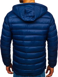 Bolf Herren Gepolsterte Übergangsjacke Sportjacke Dunkelblau  JP1101