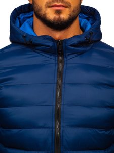 Bolf Herren Gepolsterte Übergangsjacke Sportjacke Dunkelblau  JP1101