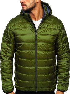 Bolf Herren Gepolsterte Übergangsjacke Sportjacke Grün  BK111