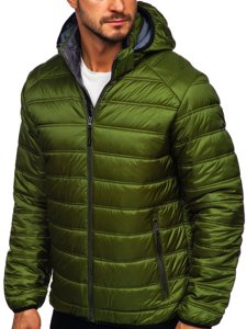 Bolf Herren Gepolsterte Übergangsjacke Sportjacke Grün  BK111