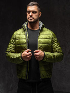 Bolf Herren Gepolsterte Übergangsjacke Sportjacke Grün  BK111