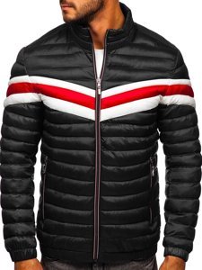 Bolf Herren Gepolsterte Übergangsjacke Sportjacke Schwarz  6574