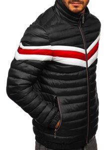 Bolf Herren Gepolsterte Übergangsjacke Sportjacke Schwarz  6574