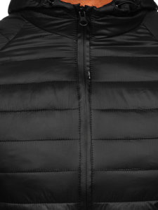 Bolf Herren Gepolsterte Übergangsjacke Sportjacke Schwarz HM112