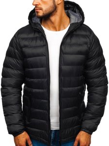 Bolf Herren Gepolsterte Übergangsjacke Sportjacke Schwarz  JP1101