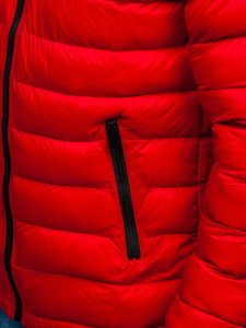 Bolf Herren Gepolsterte Übergangsjacke Sportjacke rot  JP1101