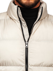 Bolf Herren Gepolsterte Winterjacke Beige  0025