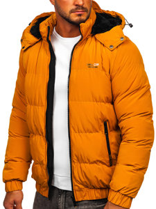 Bolf Herren Gepolsterte Winterjacke Camel  6904