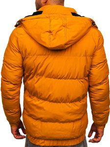 Bolf Herren Gepolsterte Winterjacke Camel  6904