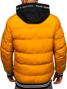 Bolf Herren Gepolsterte Winterjacke Camel  7322