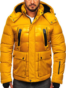 Bolf Herren Gepolsterte Winterjacke Camel 99527