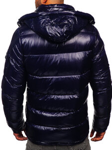 Bolf Herren Gepolsterte Winterjacke Dunkalblau  9976