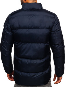 Bolf Herren Gepolsterte Winterjacke Dunkelblau  0025