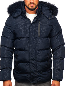 Bolf Herren Gepolsterte Winterjacke Dunkelblau 27M8109