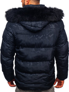 Bolf Herren Gepolsterte Winterjacke Dunkelblau 27M8109