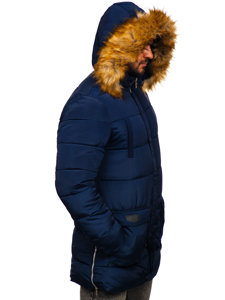 Bolf Herren Gepolsterte Winterjacke Dunkelblau  5M50