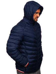 Bolf Herren Gepolsterte Winterjacke Dunkelblau 5M765