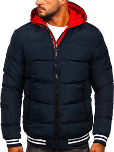 Bolf Herren Gepolsterte Winterjacke Dunkelblau  6900