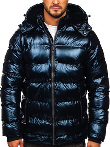 Bolf Herren Gepolsterte Winterjacke Dunkelblau  6905