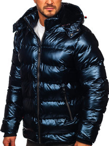 Bolf Herren Gepolsterte Winterjacke Dunkelblau  6905