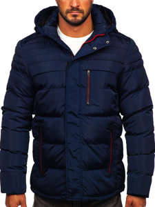 Bolf Herren Gepolsterte Winterjacke Dunkelblau  7M806