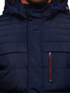 Bolf Herren Gepolsterte Winterjacke Dunkelblau  7M806