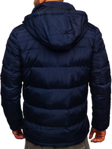 Bolf Herren Gepolsterte Winterjacke Dunkelblau  7M806