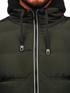 Bolf Herren Gepolsterte Winterjacke Grün  6881