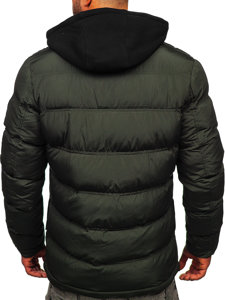 Bolf Herren Gepolsterte Winterjacke Grün  6881