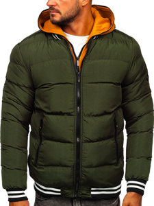 Bolf Herren Gepolsterte Winterjacke Grün  6900