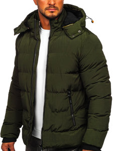 Bolf Herren Gepolsterte Winterjacke Grün  6906