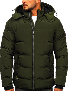 Bolf Herren Gepolsterte Winterjacke Grün  6906