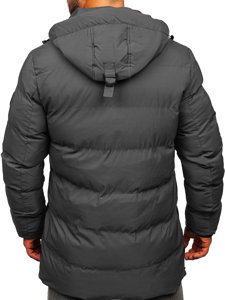 Bolf Herren Gepolsterte Winterjacke Parka Grau  7330