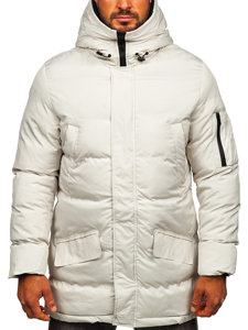 Bolf Herren Gepolsterte Winterjacke Parka Hellbeige  5M790