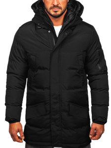 Bolf Herren Gepolsterte Winterjacke Parka Schwarz  5M790