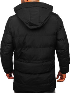 Bolf Herren Gepolsterte Winterjacke Parka Schwarz  5M790